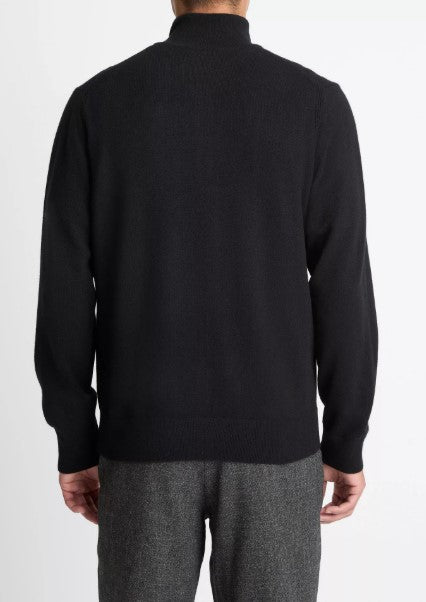 Vince Cashmere Quarter-Zip Sweater - Black