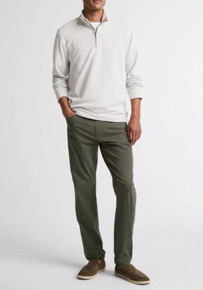Vince Double-Face Cotton-Blend Quarter-Zip Pullover - Off White
