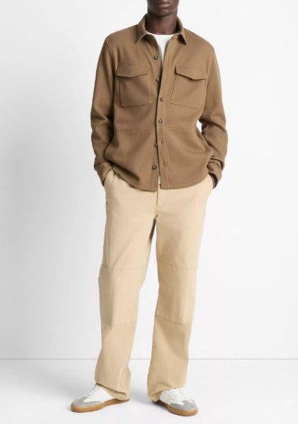 Vince Double-Knit Cotton-Blend Piqué Shirt Jacket - Highlands