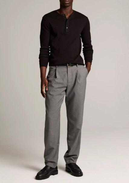 Vince Ribbed Cotton Henley - Black