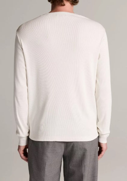 Vince Ribbed Cotton Henley - Off White