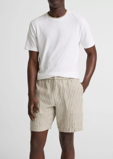 Vince Cotton Double-Collar T-Shirt - Optic White / Parchment
