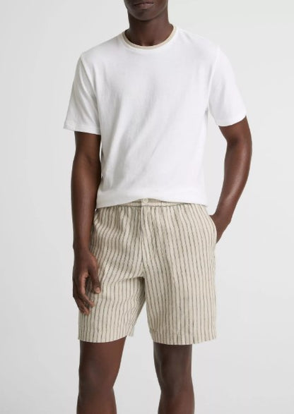 Vince Cotton Double-Collar T-Shirt - Optic White / Parchment