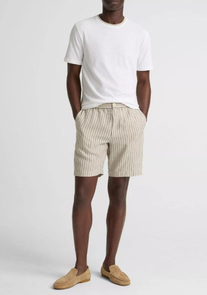 Vince Cotton Double-Collar T-Shirt - Optic White / Parchment