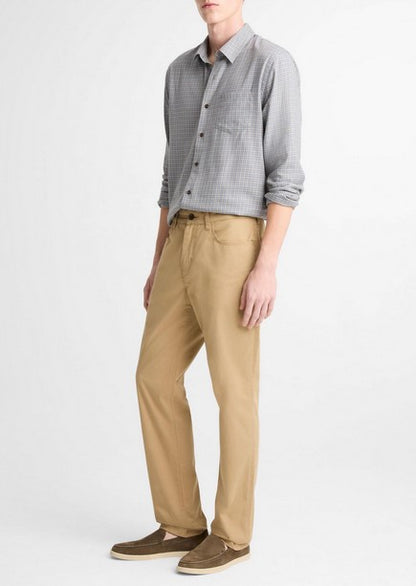 Vince Dylan Slim 5-Pocket Cotton Sateen Pant - British Khaki