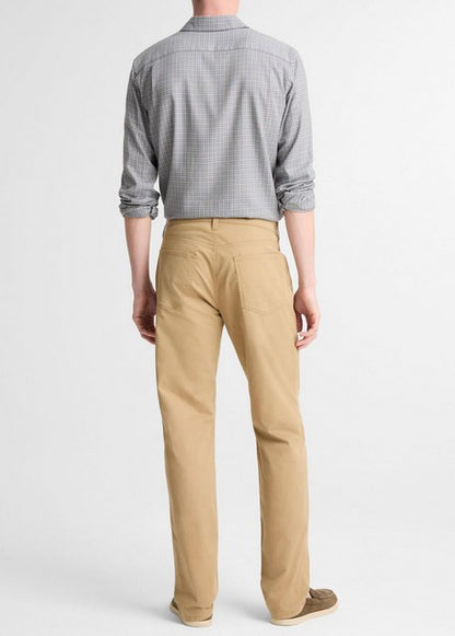 Vince Dylan Slim 5-Pocket Cotton Sateen Pant - British Khaki