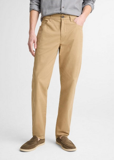 Vince Dylan Slim 5-Pocket Cotton Sateen Pant - British Khaki