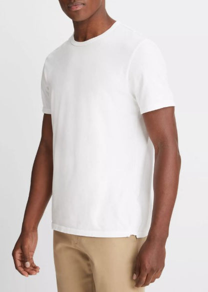 Vince Garment Dye Cotton T-Shirt - Optic White