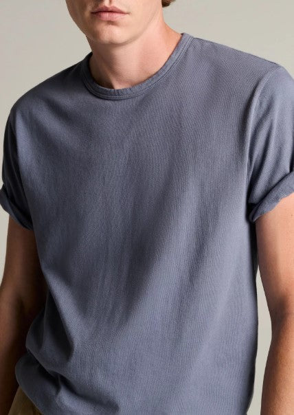 Vince Garment Dye Cotton T-Shirt - Washed Hawk Blue