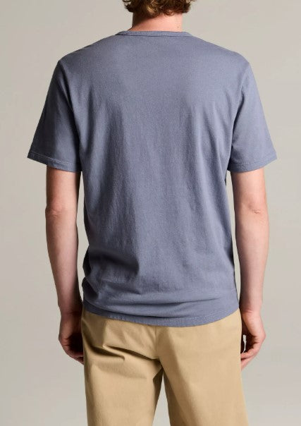 Vince Garment Dye Cotton T-Shirt - Washed Hawk Blue