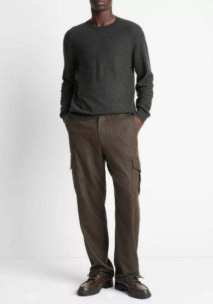 Vince Geo-Jacquard Wool-Blend Crew Neck Sweater