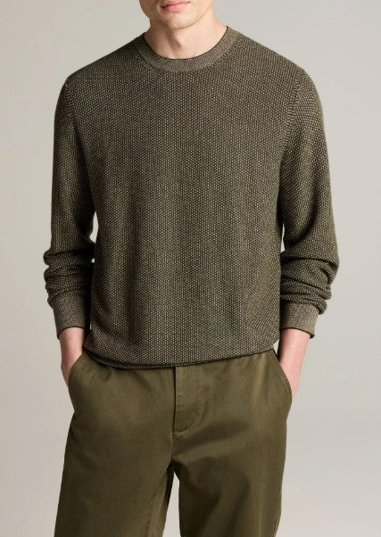 Vince Geo-Jacquard Wool-Blend Crew Neck Sweater - Midnight Garden