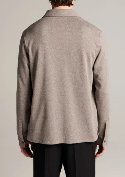 Vince Herringbone Cotton-Blend Button-Front Shirt - Tarmac