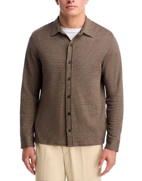 Vince Houndstooth Long Sleeve Shirt