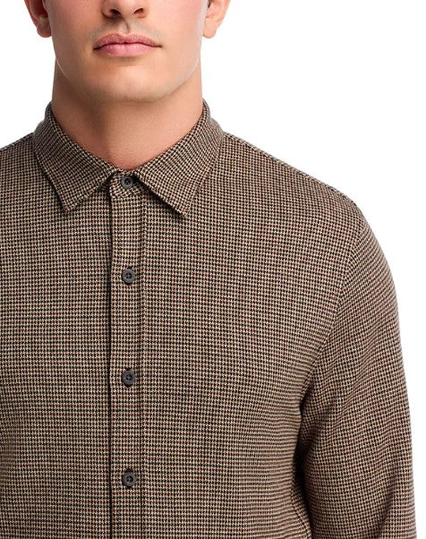 Vince Houndstooth Long Sleeve Shirt