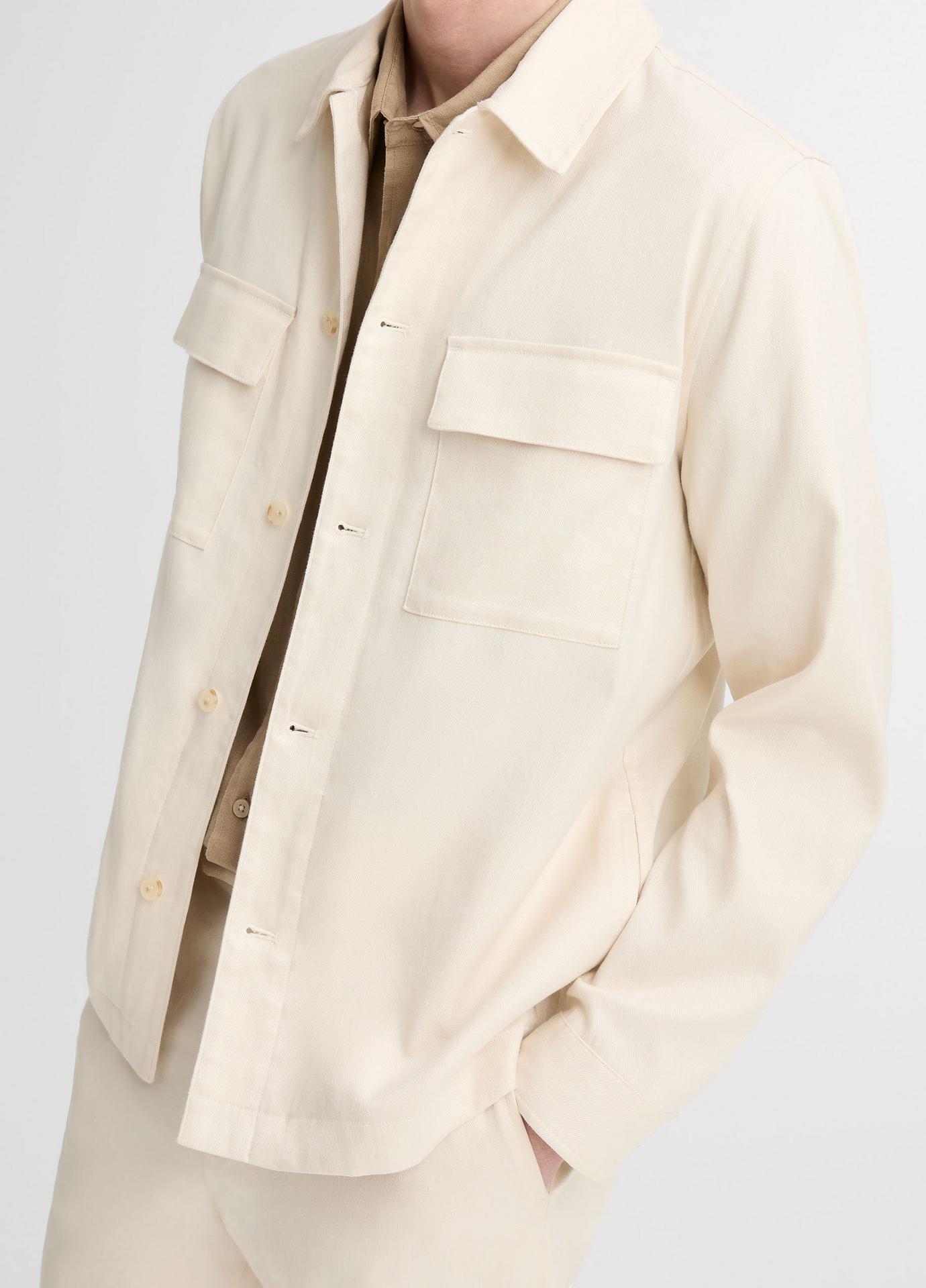 Vince Italian Linen-Cotton Chore Coat - Bone