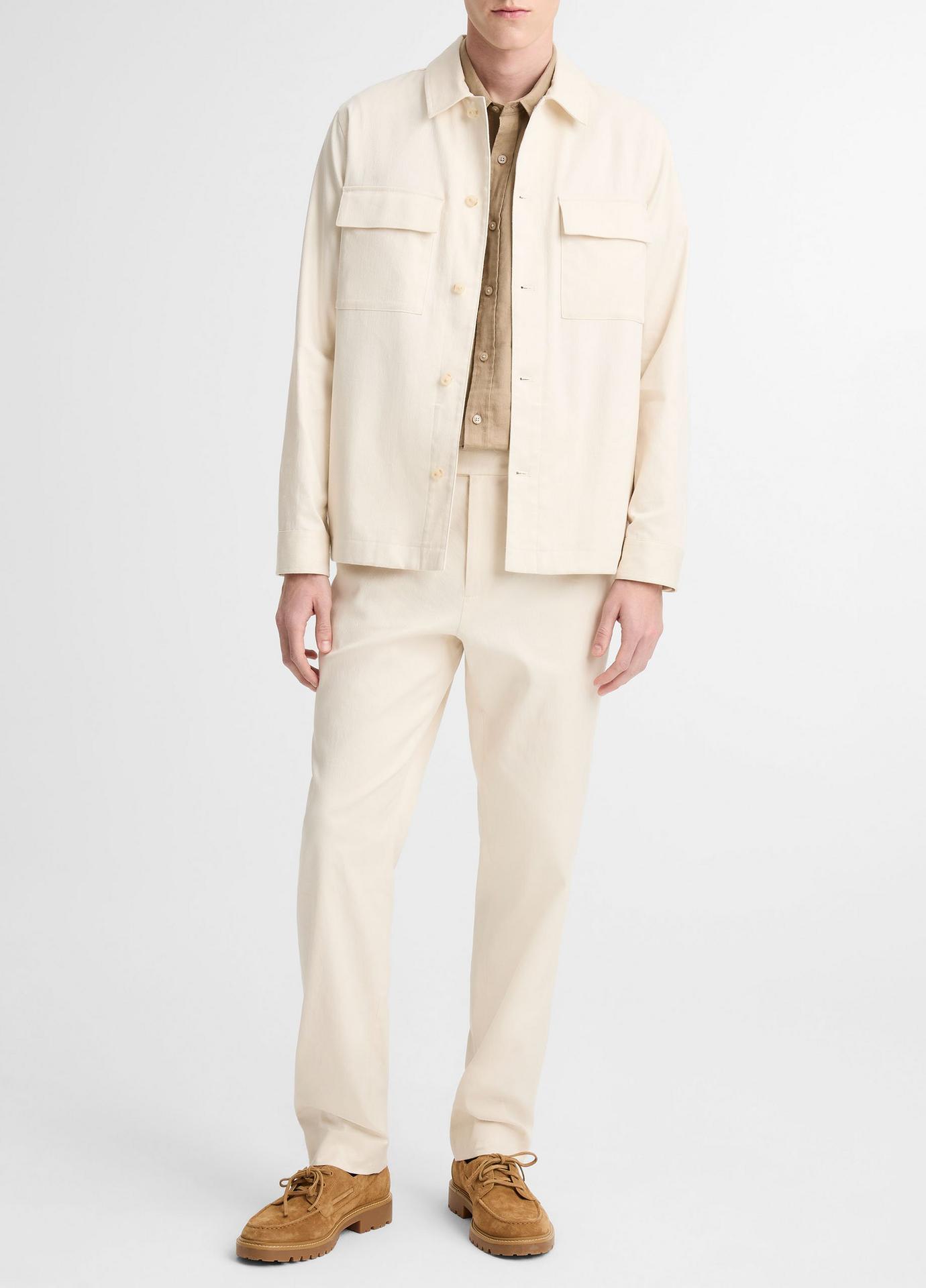 Vince Italian Linen-Cotton Chore Coat - Bone