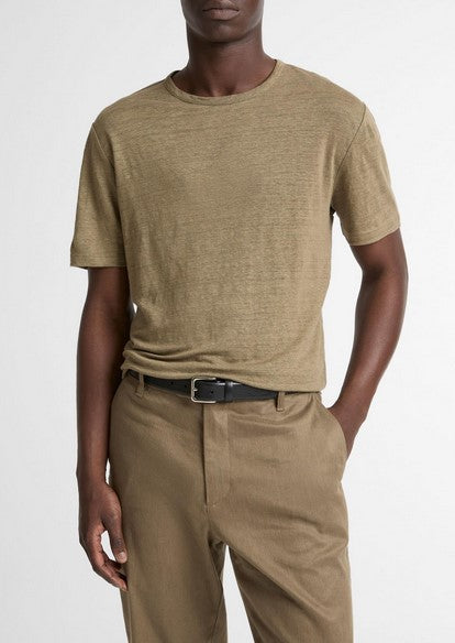 Vince Linen Jersey T-Shirt - Kalamata