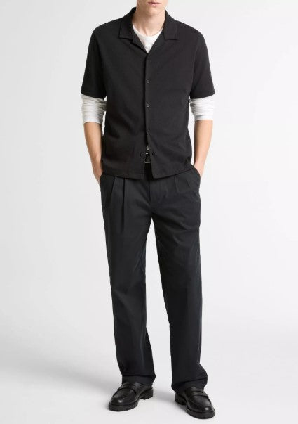 Vince Mesh-Knit Cotton-Blend Cabana Shirt - Black
