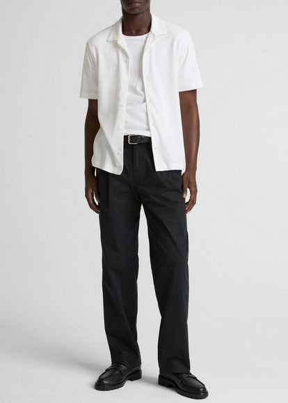 Vince Mesh-Knit Cotton-Blend Cabana Shirt - Optic White
