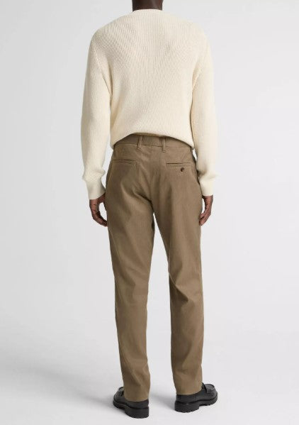 Vince Owen Athletic Linen-Cotton Extended-Tab Pant - Kalamata