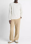 Vince Micro-Waffle Pima Cotton Double-Collar Long-Sleeve T-Shirt