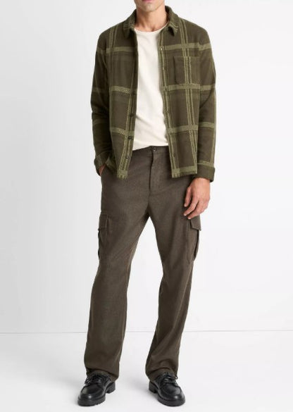 Vince Plaid Cotton-Blend Shirt Jacket