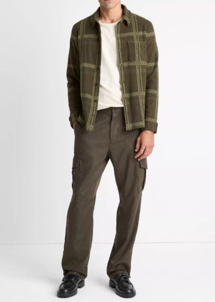 Vince Plaid Cotton-Blend Shirt Jacket