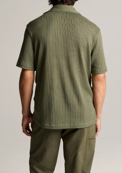 Vince Pointelle Cotton-Blend Button-Front Shirt - Coulter Green