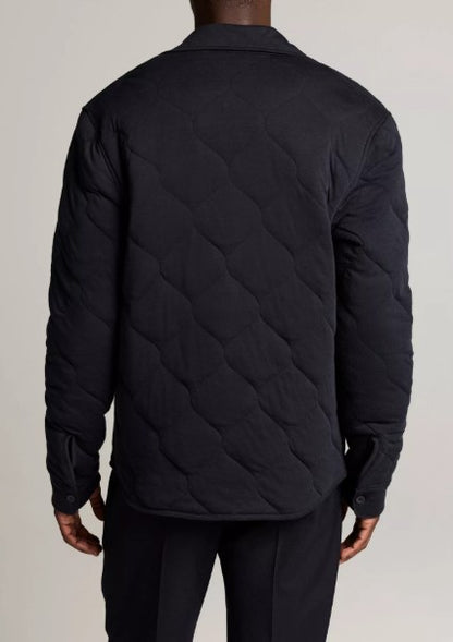 Quilted Cotton-Blend Insulated Shirt Jacket - Coastal Blue