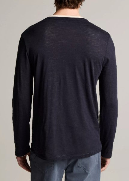 Vince Slub Pima Cotton Double-Layer T-Shirt - Coastal Blue