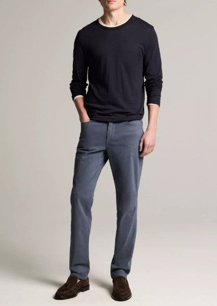 Vince Slub Pima Cotton Double-Layer T-Shirt - Coastal Blue