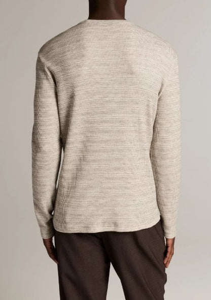 Vince Space-Dye Cotton-Blend Thermal Long-Sleeve T-Shirt - Tarmac