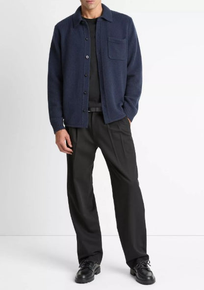 Vince Wool Sweater Shirt - Coastal Blue