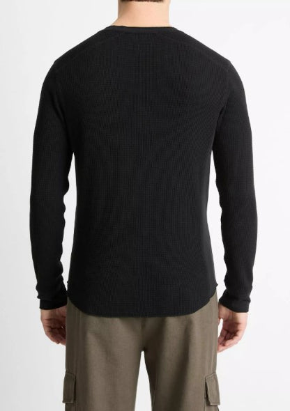 Vince Pima Cotton-Blend Thermal Long-Sleeve Pullover