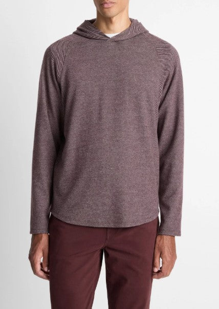 Vince Broken Twill Pullover Hoodie - Port