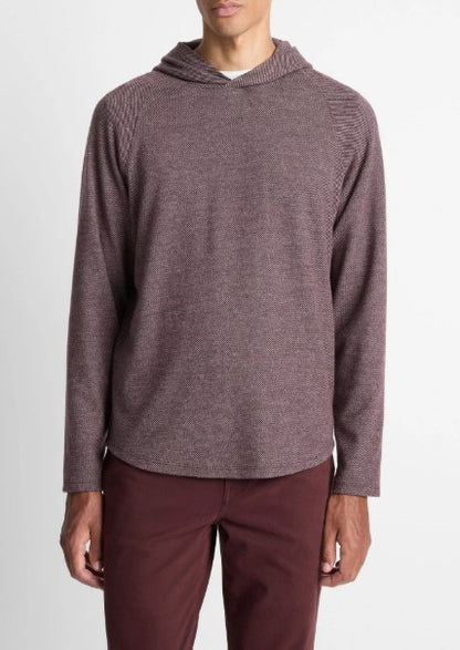 Vince Broken Twill Pullover Hoodie - Port