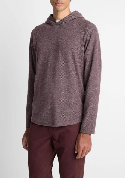 Vince Broken Twill Pullover Hoodie - Port