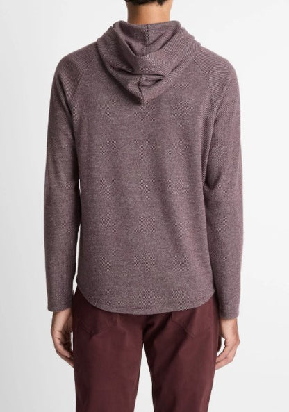 Vince Broken Twill Pullover Hoodie - Port