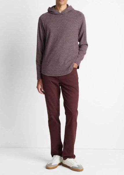 Vince Broken Twill Pullover Hoodie - Port