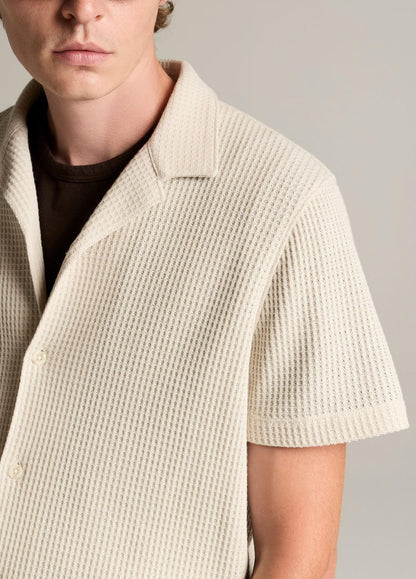 Vince Macro-Waffle Cotton-Blend Cabana Shirt - Blanco