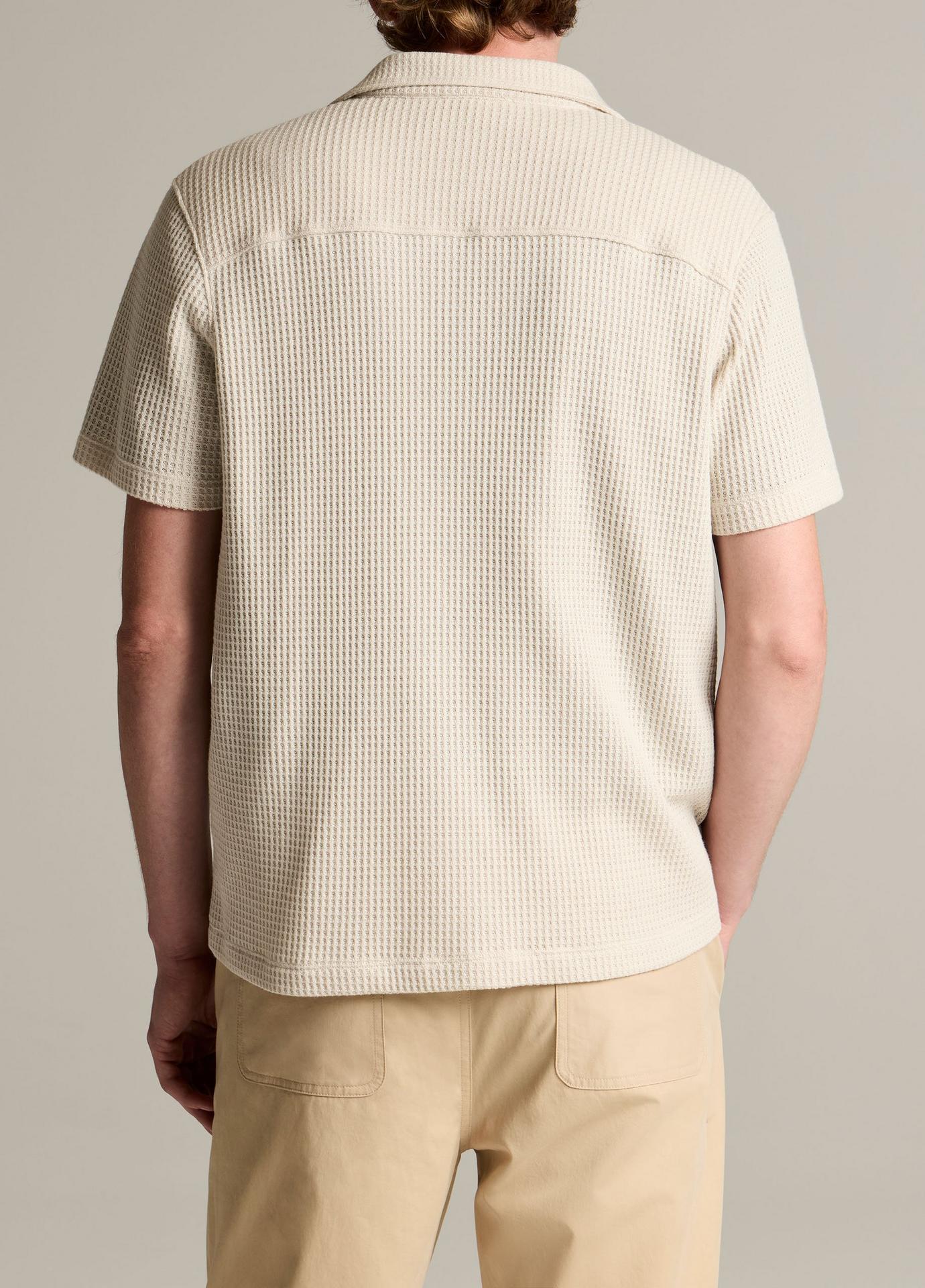 Vince Macro-Waffle Cotton-Blend Cabana Shirt - Blanco