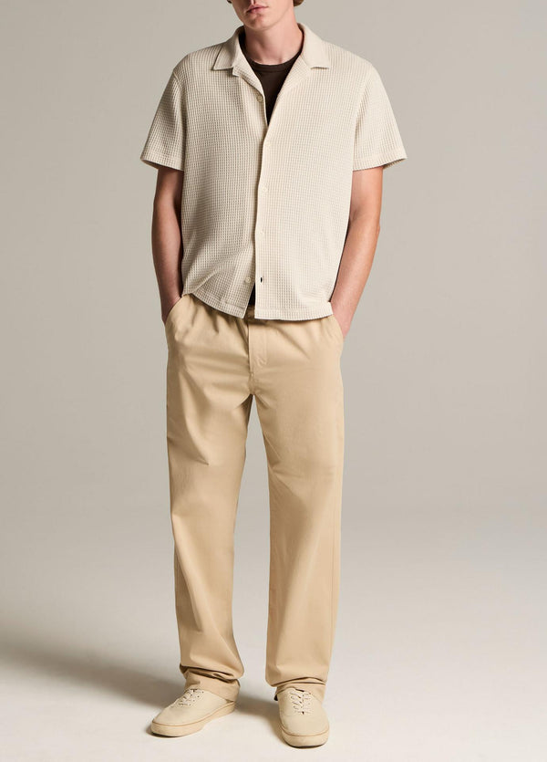Vince Macro-Waffle Cotton-Blend Cabana Shirt - Blanco