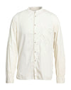 Crossley Band Collar Shirt in Ivory