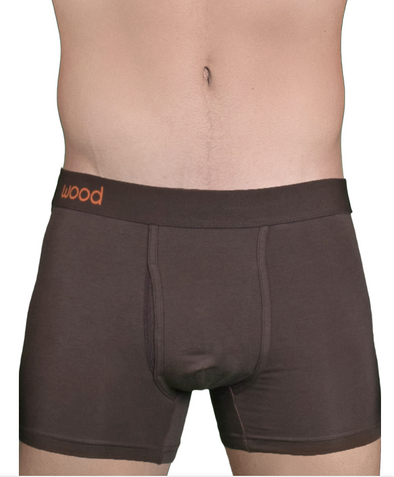 Wood Boxer Brief with Fly in Walnut