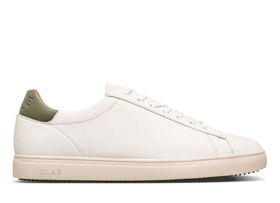 Clae Bradley Sneaker in Off-White with Olive