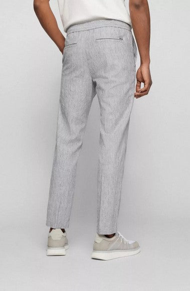 Hugo Boss Banks Linen Pant in Silver Raggs Fashion for Men and Women