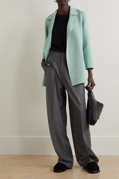 Clairene Double Faced Wool Cashmere Jacket in Mint