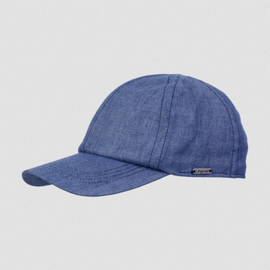 Wigen's Linen Baseball Cap in Blue