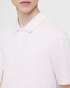Theory Bron Slub Cotton Polo Shirt in Cradle Pink